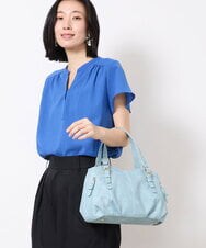 BKCGV04140 MK MICHEL KLEIN BAG(MK ミッシェルクラン バッグ) [2WAY]ベルトアクセントラウンドトートバッグ ライトブルー