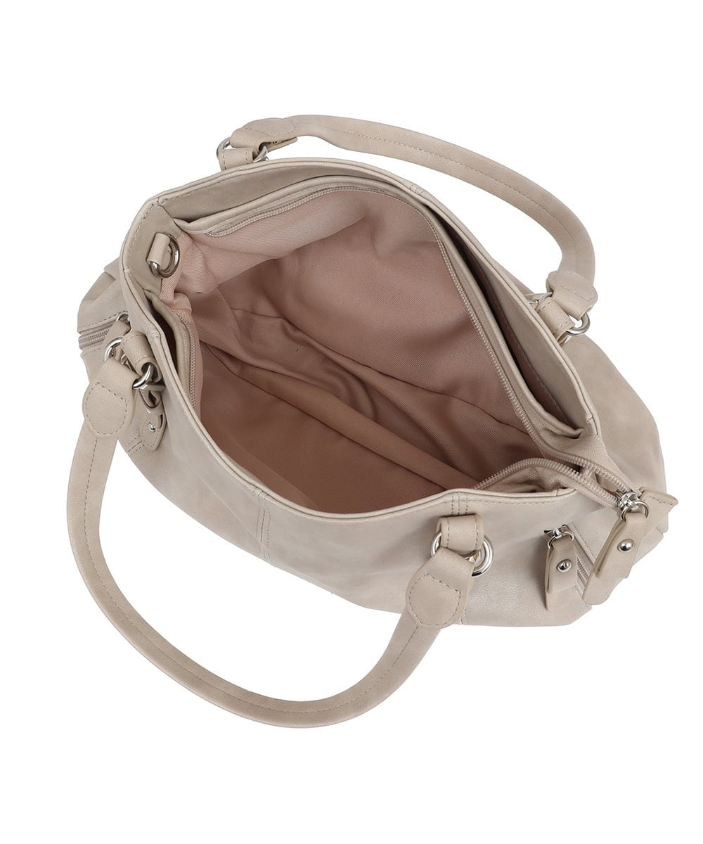 BKCGV04140 MK MICHEL KLEIN BAG(MK ミッシェルクラン バッグ) [2WAY]ベルトアクセントラウンドトートバッグ シャンパンピンク