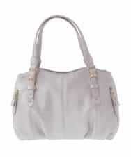 BKCGV04140 MK MICHEL KLEIN BAG(MK ミッシェルクラン バッグ) [2WAY]ベルトアクセントラウンドトートバッグ シャンパンピンク