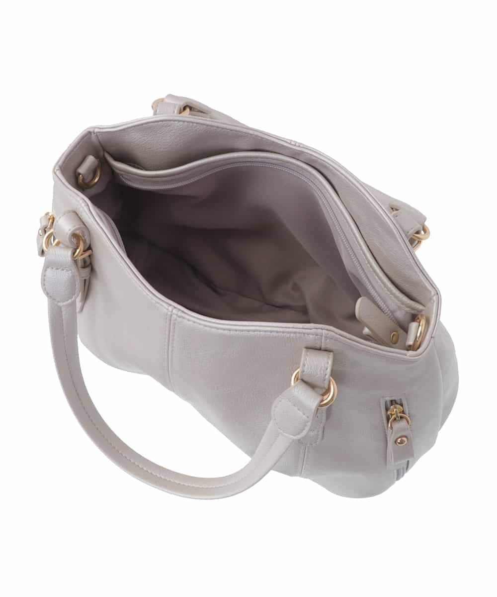 BKCGV04140 MK MICHEL KLEIN BAG(MK ミッシェルクラン バッグ) [2WAY]ベルトアクセントラウンドトートバッグ シャンパンピンク
