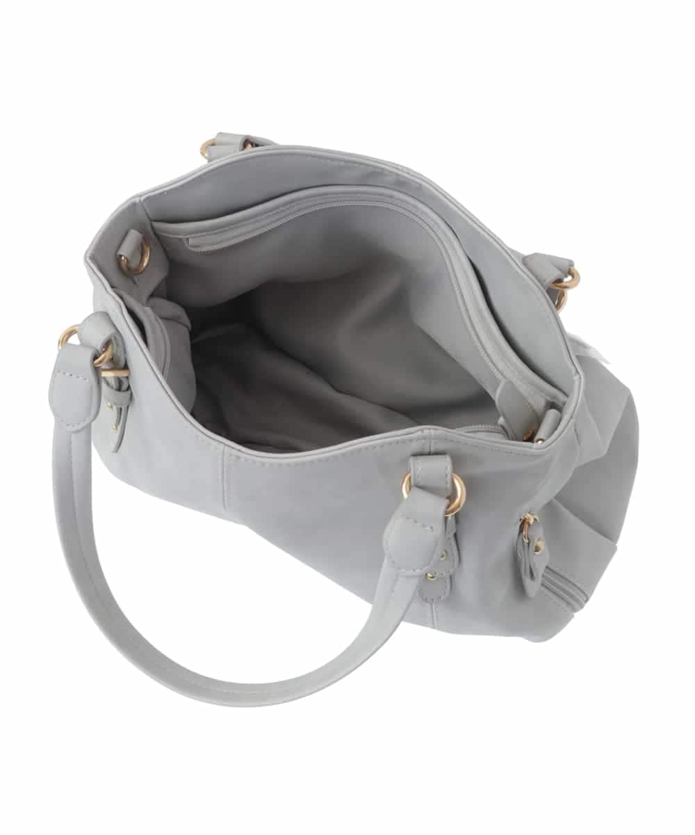 BKCGV04140 MK MICHEL KLEIN BAG(MK ミッシェルクラン バッグ) [2WAY]ベルトアクセントラウンドトートバッグ シャンパンピンク