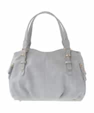 BKCGV04140 MK MICHEL KLEIN BAG(MK ミッシェルクラン バッグ) [2WAY]ベルトアクセントラウンドトートバッグ ライトグレー