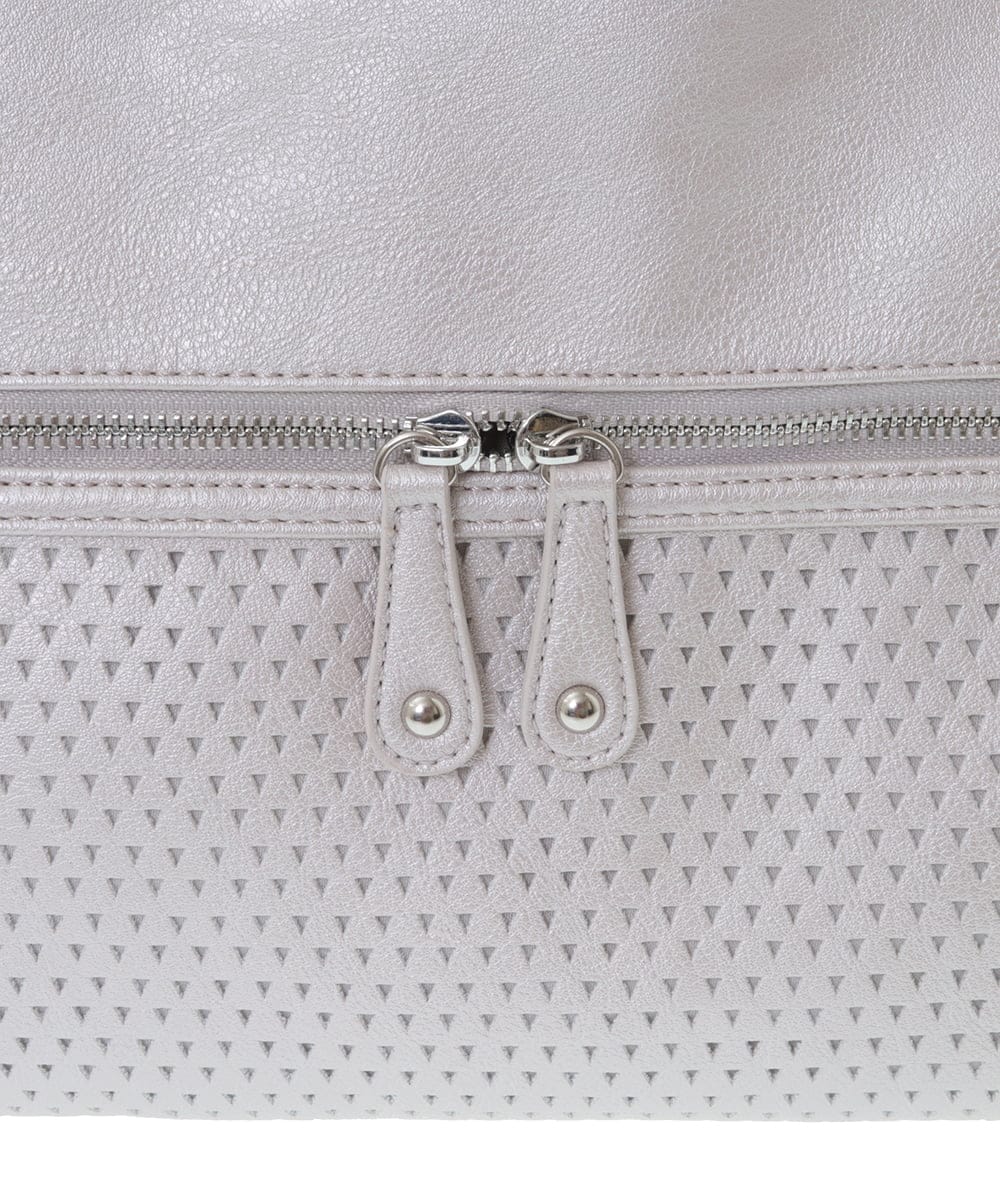 BKCGV26160 MK MICHEL KLEIN BAG(MK ミッシェルクラン バッグ) [2WAY/A4サイズ対応]パンチングデザイン変形トートバッグ グリーン