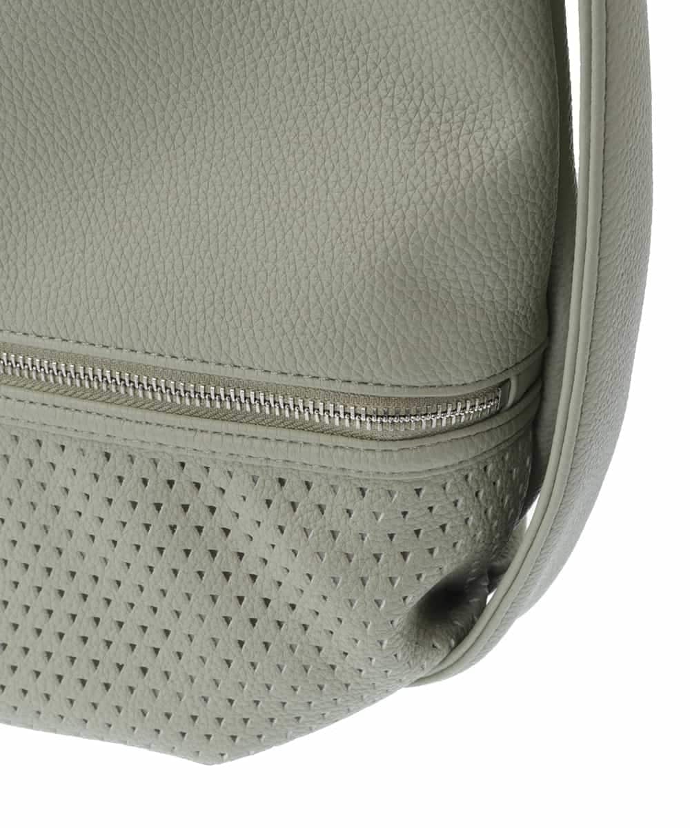 BKCGV26160 MK MICHEL KLEIN BAG(MK ミッシェルクラン バッグ) [2WAY/A4サイズ対応]パンチングデザイン変形トートバッグ グリーン