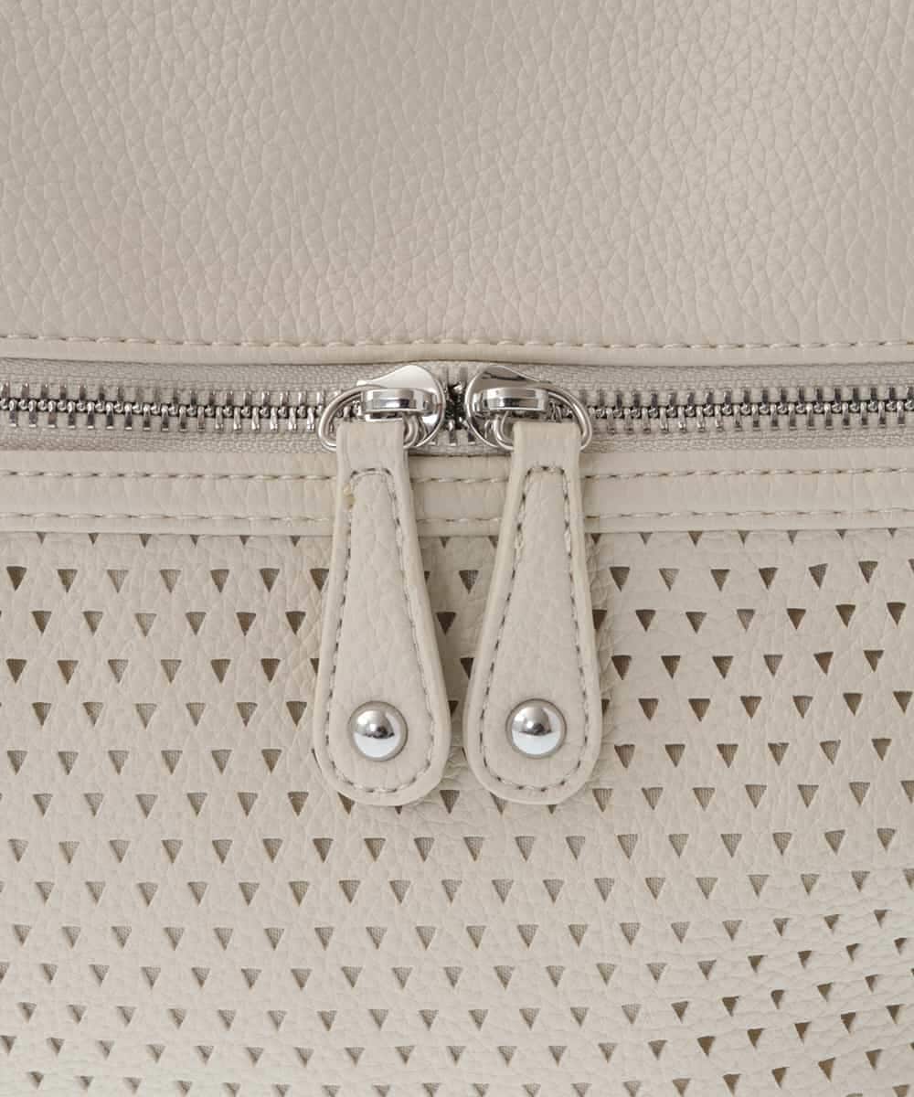 BKCGV26160 MK MICHEL KLEIN BAG(MK ミッシェルクラン バッグ) [2WAY/A4サイズ対応]パンチングデザイン変形トートバッグ グリーン