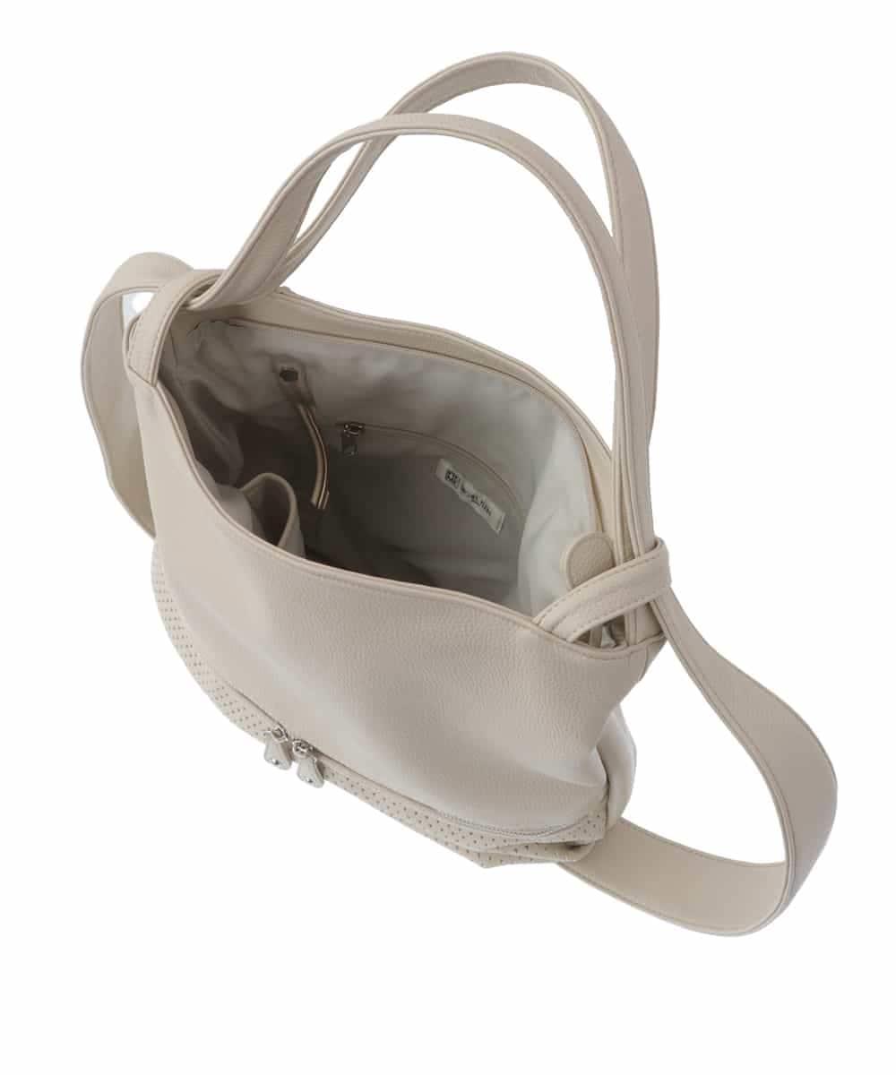 BKCGV26160 MK MICHEL KLEIN BAG(MK ミッシェルクラン バッグ) [2WAY/A4サイズ対応]パンチングデザイン変形トートバッグ グリーン