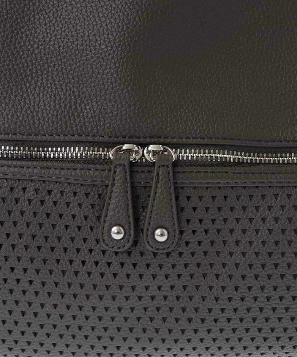 BKCGV26160 MK MICHEL KLEIN BAG(MK ミッシェルクラン バッグ) [2WAY/A4サイズ対応]パンチングデザイン変形トートバッグ グリーン
