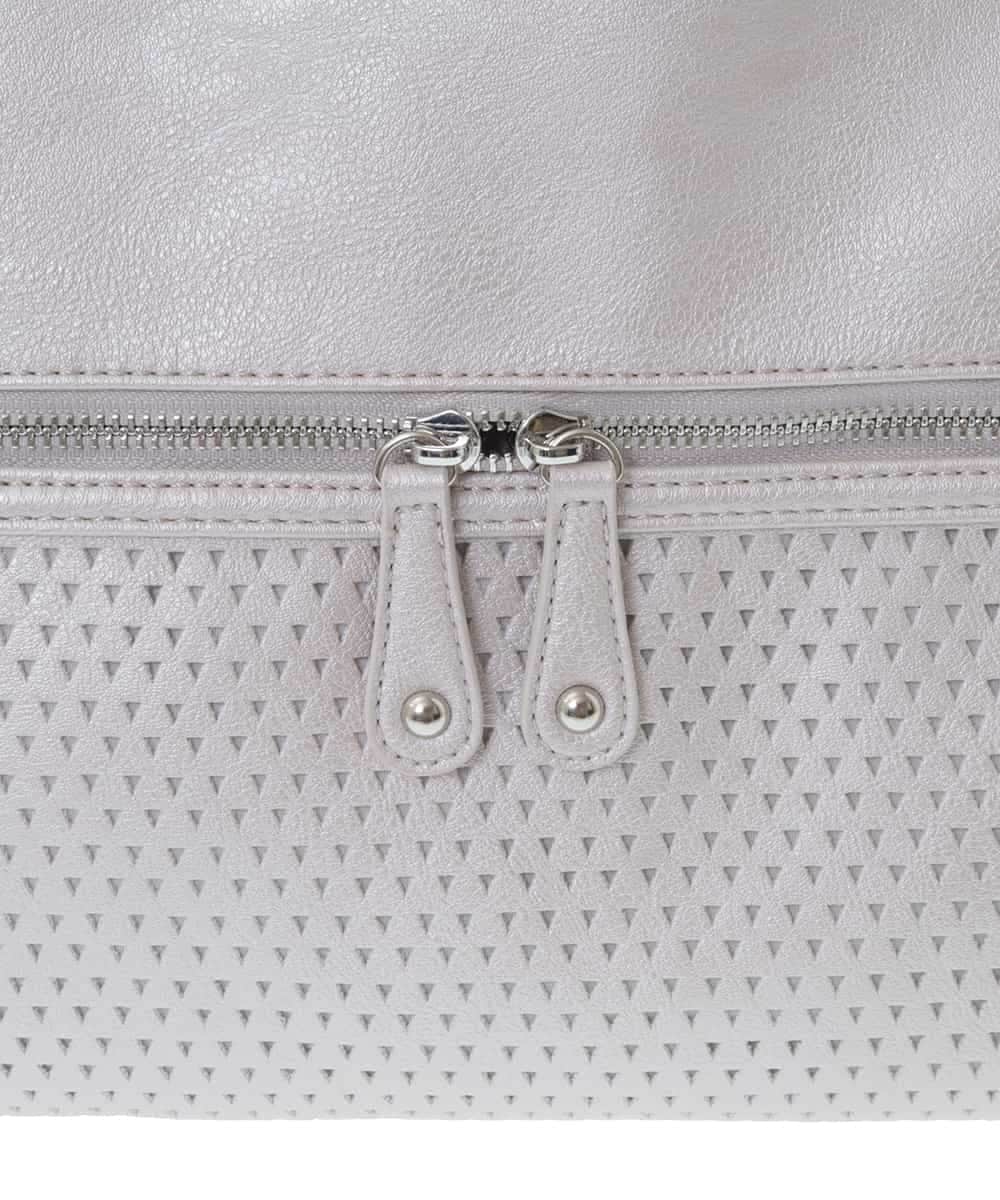 BKCGV26160 MK MICHEL KLEIN BAG(MK ミッシェルクラン バッグ) [2WAY/A4サイズ対応]パンチングデザイン変形トートバッグ ネイビー