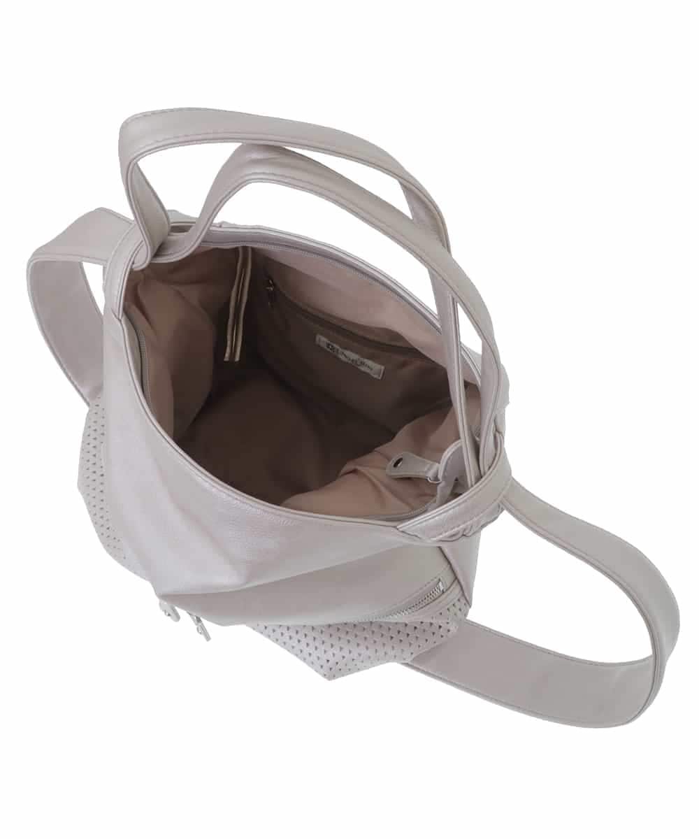 BKCGV26160 MK MICHEL KLEIN BAG(MK ミッシェルクラン バッグ) [2WAY/A4サイズ対応]パンチングデザイン変形トートバッグ ネイビー