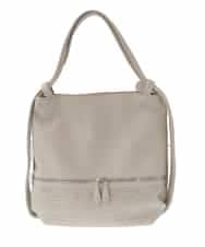 BKCGV26160 MK MICHEL KLEIN BAG(MK ミッシェルクラン バッグ) [2WAY/A4サイズ対応]パンチングデザイン変形トートバッグ アイボリー