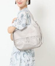 BKCGV28150 MK MICHEL KLEIN BAG(MK ミッシェルクラン バッグ) [2WAY/人気の定番BAG]パンチングデザイン変形ミニトートバッグ シャンパンピンク