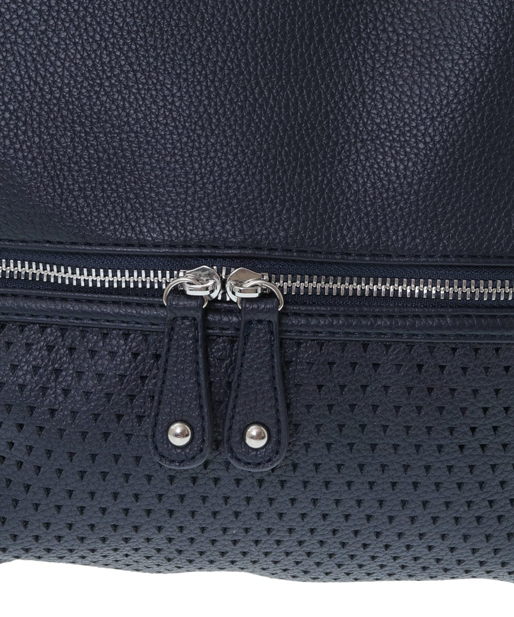 BKCGV28150 MK MICHEL KLEIN BAG(MK ミッシェルクラン バッグ) [2WAY/人気の定番BAG]パンチングデザイン変形ミニトートバッグ アイボリー