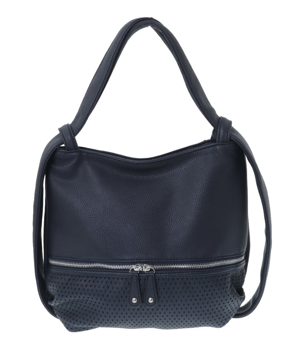 BKCGV28150 MK MICHEL KLEIN BAG(MK ミッシェルクラン バッグ) [2WAY/人気の定番BAG]パンチングデザイン変形ミニトートバッグ アイボリー