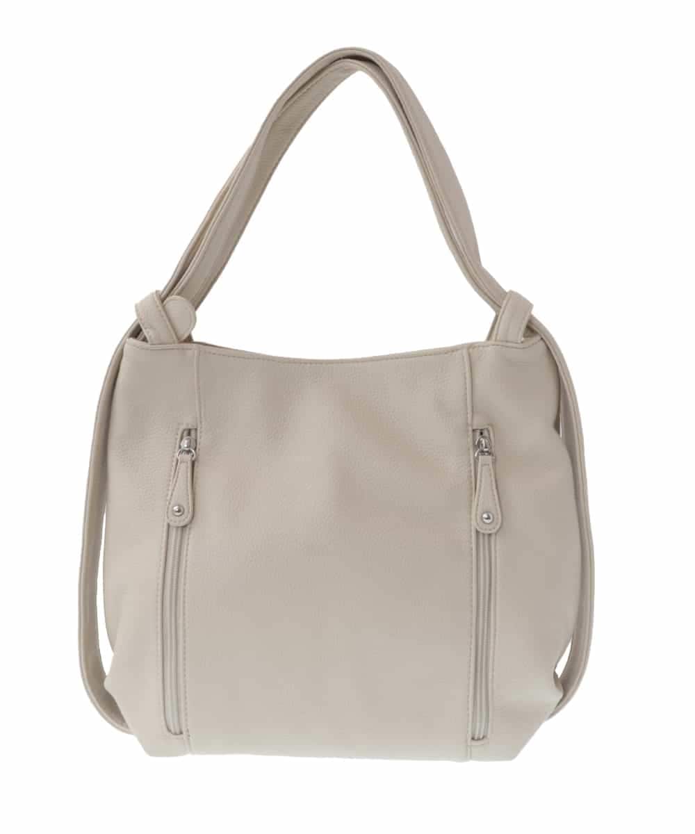 BKCGV28150 MK MICHEL KLEIN BAG(MK ミッシェルクラン バッグ) [2WAY/人気の定番BAG]パンチングデザイン変形ミニトートバッグ アイボリー