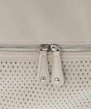 BKCGV28150 MK MICHEL KLEIN BAG(MK ミッシェルクラン バッグ) [2WAY/人気の定番BAG]パンチングデザイン変形ミニトートバッグ アイボリー