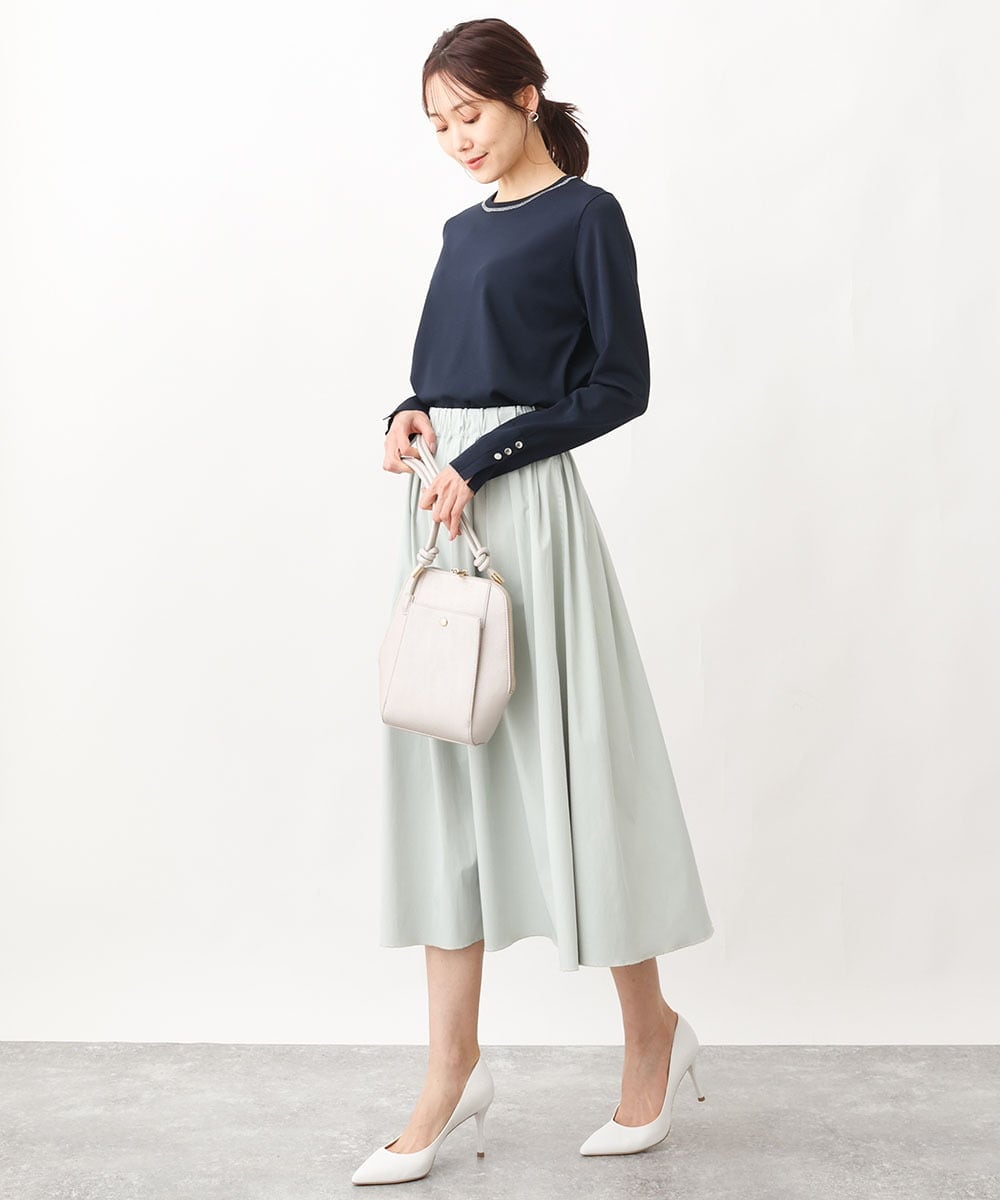 BKCGV83110 MK MICHEL KLEIN BAG(MK ミッシェルクラン バッグ) [軽量]コクーンシルエットショルダーバッグ グリーン