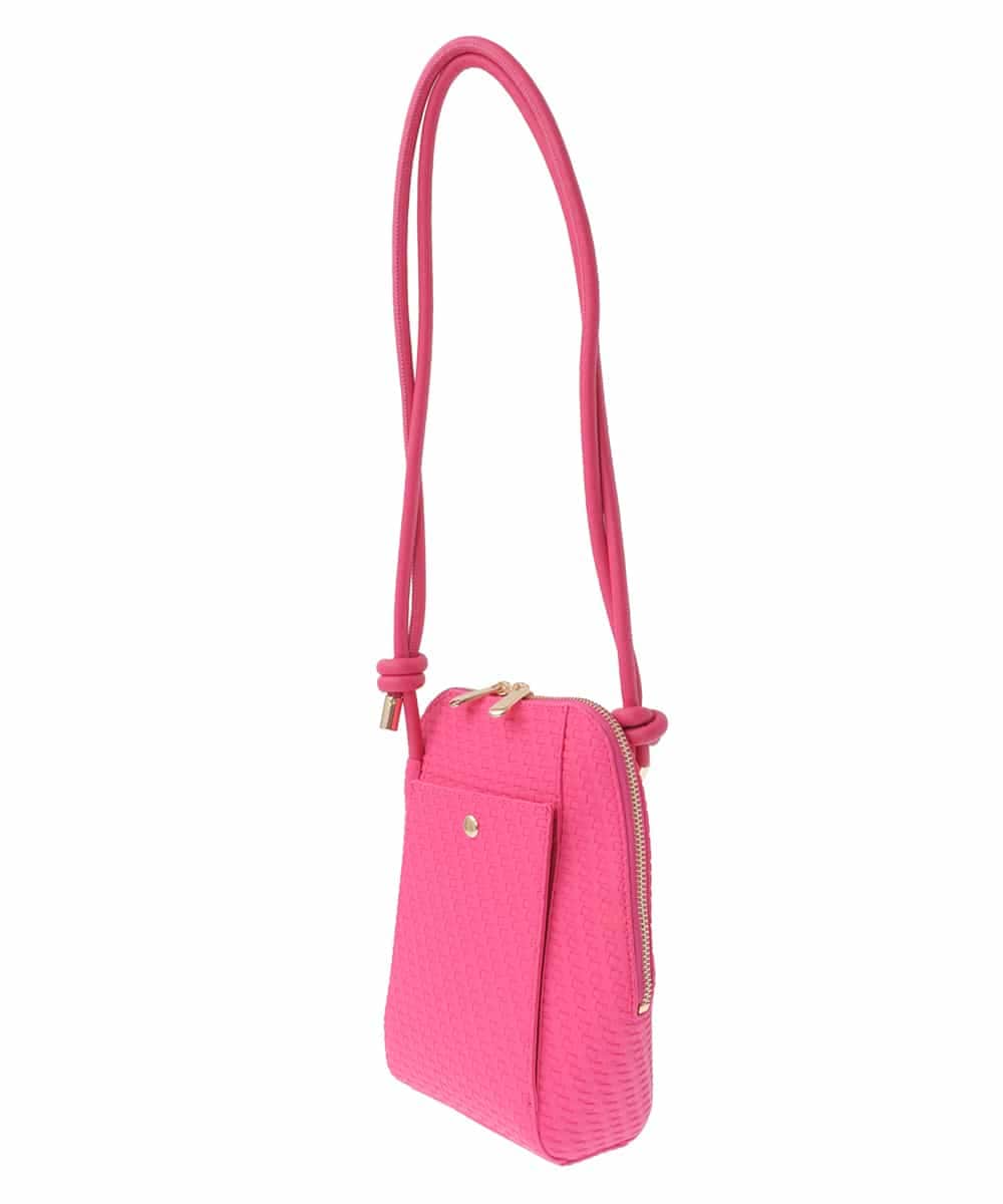 BKCGW83110 MK MICHEL KLEIN BAG(MK ミッシェルクラン バッグ) [軽量]メッシュ風コクーンシルエットショルダーバッグ ピンク