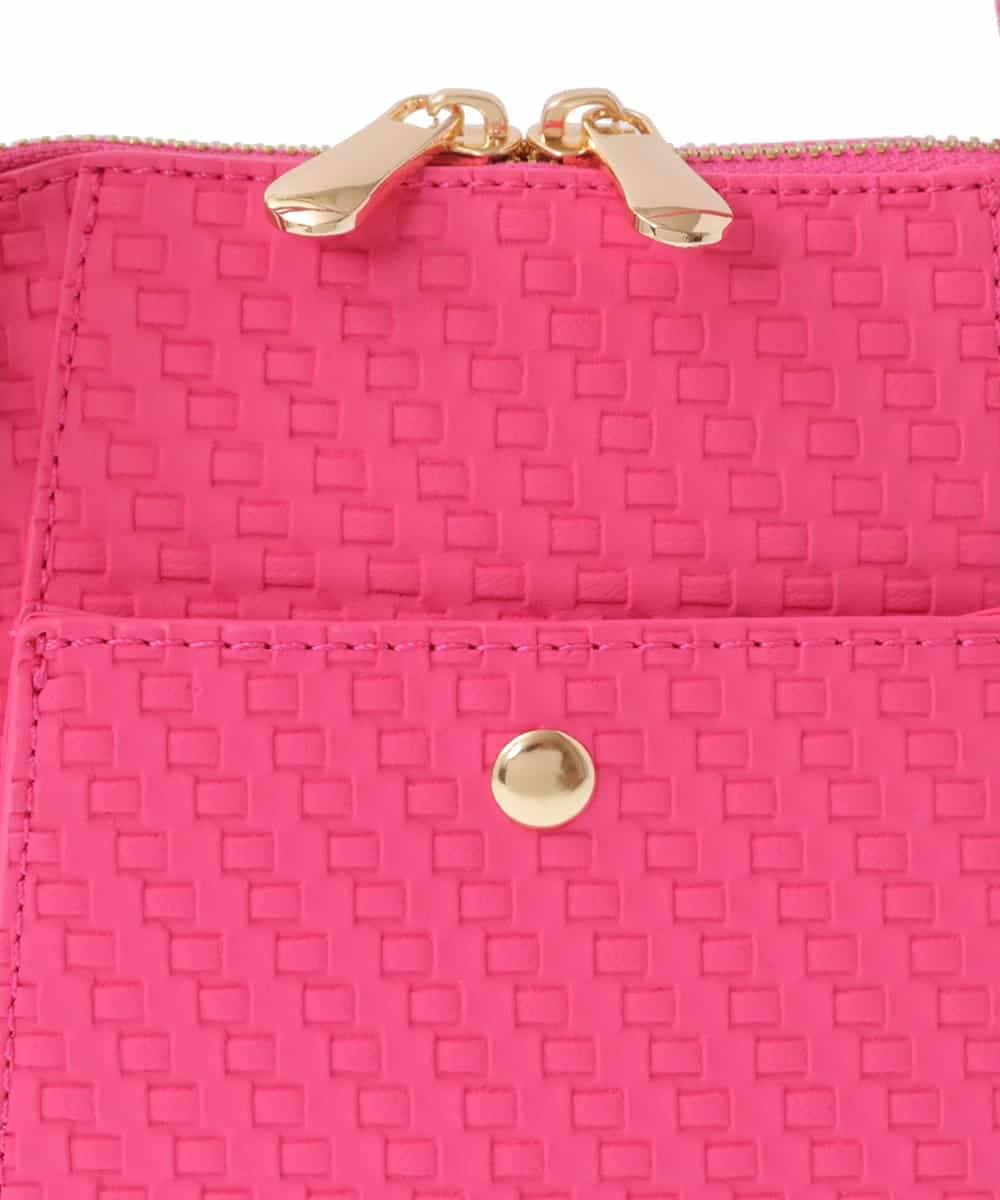 BKCGW83110 MK MICHEL KLEIN BAG(MK ミッシェルクラン バッグ) [軽量]メッシュ風コクーンシルエットショルダーバッグ ピンク