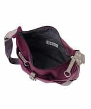 BKRAA81130 MK MICHEL KLEIN BAG(MK ミッシェルクラン バッグ) [撥水/500g以下の軽量]レザーポイントナイロンショルダーバッグ パープル×ベージュ