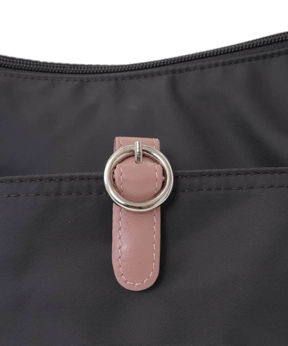 BKRAA81130 MK MICHEL KLEIN BAG(MK ミッシェルクラン バッグ) [撥水/500g以下の軽量]レザーポイントナイロンショルダーバッグ パープル×ベージュ