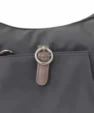 BKRAA81130 MK MICHEL KLEIN BAG(MK ミッシェルクラン バッグ) [撥水/500g以下の軽量]レザーポイントナイロンショルダーバッグ パープル×ベージュ