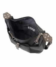 BKRAA81130 MK MICHEL KLEIN BAG(MK ミッシェルクラン バッグ) [撥水/500g以下の軽量]レザーポイントナイロンショルダーバッグ パープル×ベージュ
