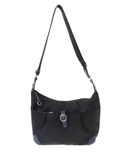 BKRAA81130 MK MICHEL KLEIN BAG [撥水/500g以下の軽量]レザーポイントナイロンショルダーバッグ