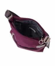 BKRAA90140 MK MICHEL KLEIN BAG(MK ミッシェルクラン バッグ) [撥水/500g以下の軽量]アクセントレザースクエアショルダーバッグ パープル×ベージュ