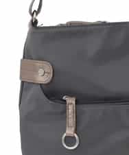BKRAA90140 MK MICHEL KLEIN BAG(MK ミッシェルクラン バッグ) [撥水/500g以下の軽量]アクセントレザースクエアショルダーバッグ パープル×ベージュ