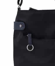 BKRAA90140 MK MICHEL KLEIN BAG(MK ミッシェルクラン バッグ) [撥水/500g以下の軽量]アクセントレザースクエアショルダーバッグ パープル×ベージュ