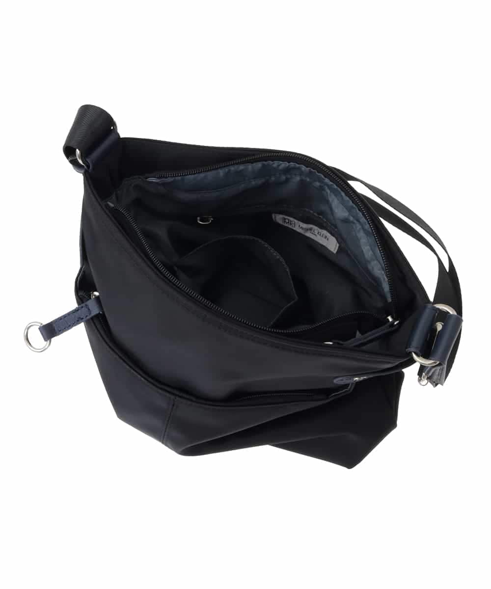 BKRAA90140 MK MICHEL KLEIN BAG(MK ミッシェルクラン バッグ) [撥水/500g以下の軽量]アクセントレザースクエアショルダーバッグ パープル×ベージュ