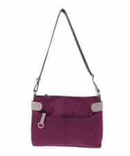 BKRAA91135 MK MICHEL KLEIN BAG(MK ミッシェルクラン バッグ) [撥水/500g以下の軽量]アクセントレザーコンパクトショルダーバッグ パープル×ベージュ