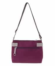 BKRAA91135 MK MICHEL KLEIN BAG(MK ミッシェルクラン バッグ) [撥水/500g以下の軽量]アクセントレザーコンパクトショルダーバッグ パープル×ベージュ