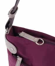 BKRAA91135 MK MICHEL KLEIN BAG(MK ミッシェルクラン バッグ) [撥水/500g以下の軽量]アクセントレザーコンパクトショルダーバッグ パープル×ベージュ