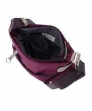 BKRAA91135 MK MICHEL KLEIN BAG(MK ミッシェルクラン バッグ) [撥水/500g以下の軽量]アクセントレザーコンパクトショルダーバッグ パープル×ベージュ