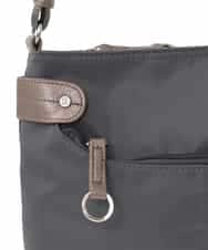 BKRAA91135 MK MICHEL KLEIN BAG(MK ミッシェルクラン バッグ) [撥水/500g以下の軽量]アクセントレザーコンパクトショルダーバッグ パープル×ベージュ