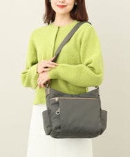 BKRAA94150 MK MICHEL KLEIN BAG(MK ミッシェルクラン バッグ) [撥水/500g以下の軽量]アクセントレザーショルダーバッグ パープル×ベージュ