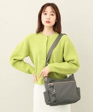 BKRAA94150 MK MICHEL KLEIN BAG(MK ミッシェルクラン バッグ) [撥水/500g以下の軽量]アクセントレザーショルダーバッグ グレージュ×ブロンズ
