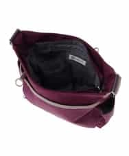 BKRAA94150 MK MICHEL KLEIN BAG(MK ミッシェルクラン バッグ) [撥水/500g以下の軽量]アクセントレザーショルダーバッグ パープル×ベージュ