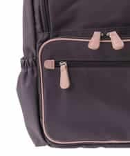 BKRAA96170 MK MICHEL KLEIN BAG(MK ミッシェルクラン バッグ) [撥水加工]スクエアデザインバックパック ブラウン×ピンク