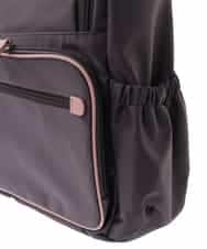 BKRAA96170 MK MICHEL KLEIN BAG(MK ミッシェルクラン バッグ) [撥水加工]スクエアデザインバックパック ブラウン×ピンク