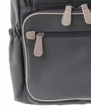 BKRAA96170 MK MICHEL KLEIN BAG(MK ミッシェルクラン バッグ) [撥水加工]スクエアデザインバックパック ブラウン×ピンク