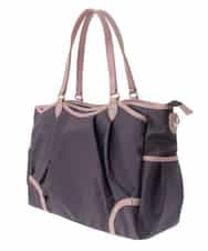 BKRAA98220 MK MICHEL KLEIN BAG(MK ミッシェルクラン バッグ) [2WAY/撥水加工]マルチポケットナイロントートバッグ ブラウン×ピンク