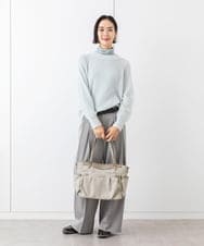 BKRAB31180 MK MICHEL KLEIN BAG(MK ミッシェルクラン バッグ) [2WAY/撥水加工]レザージョイントナイロントートバッグ オフホワイト