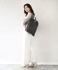 BKRAD02160 MK MICHEL KLEIN BAG(MK ミッシェルクラン バッグ) [撥水/A4収納可]フロントタックコンパクトリュック ベージュ