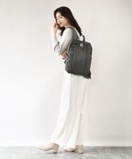 BKRAD02160 MK MICHEL KLEIN BAG(MK ミッシェルクラン バッグ) [撥水/A4収納可]フロントタックコンパクトリュック ベージュ