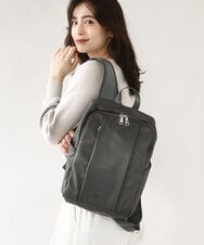 BKRAD02160 MK MICHEL KLEIN BAG(MK ミッシェルクラン バッグ) [撥水/A4収納可]フロントタックコンパクトリュック グレー