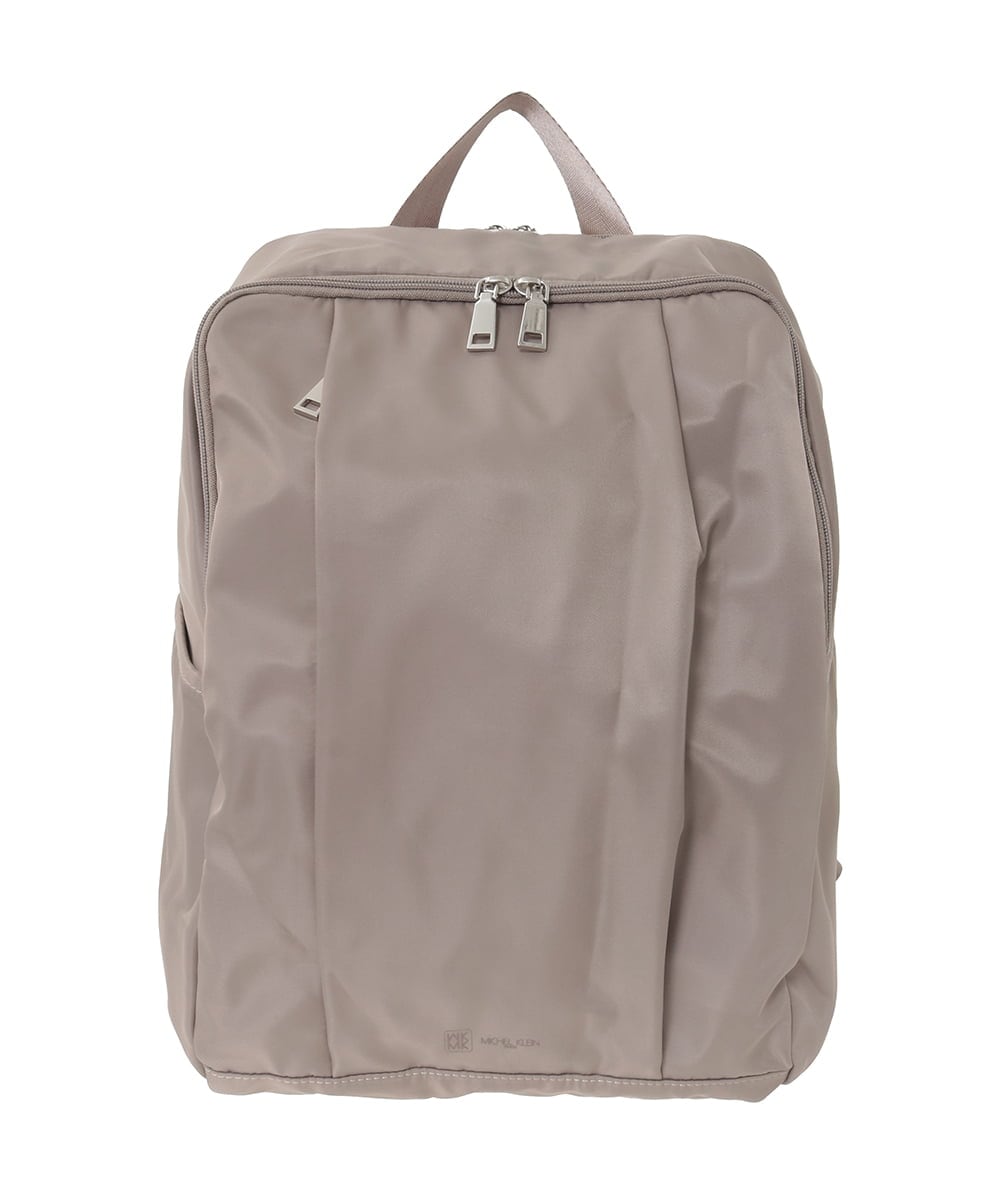 BKRAD03170 MK MICHEL KLEIN BAG(MK ミッシェルクラン バッグ) [撥水/A4収納可]フロントタックデザインリュック グレー
