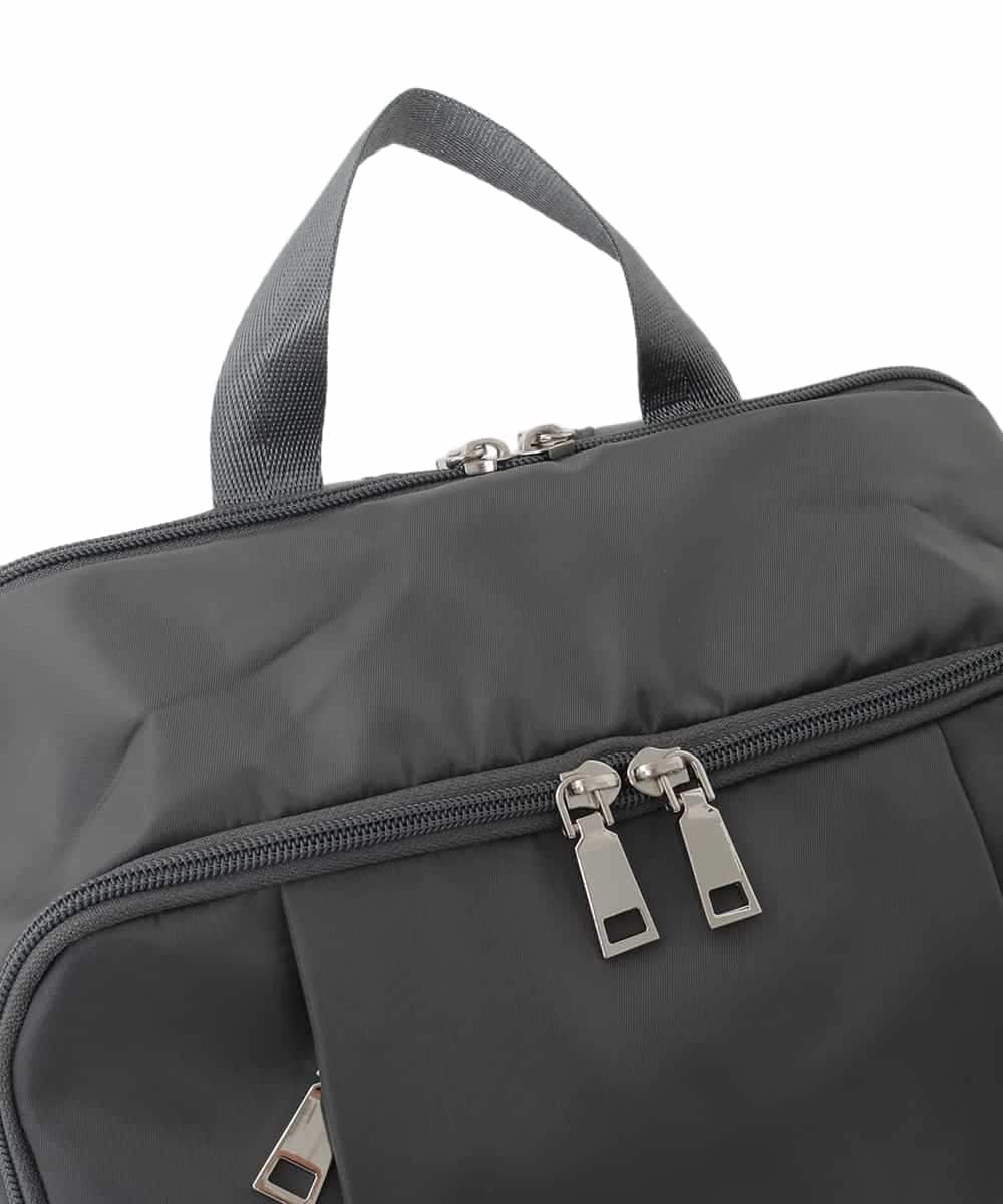 BKRAD03170 MK MICHEL KLEIN BAG(MK ミッシェルクラン バッグ) [撥水/A4収納可]フロントタックデザインリュック グレー