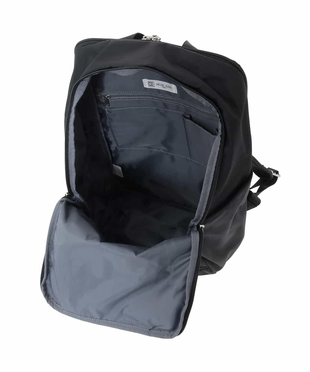 BKRAD03170 MK MICHEL KLEIN BAG(MK ミッシェルクラン バッグ) [撥水/A4収納可]フロントタックデザインリュック グレー